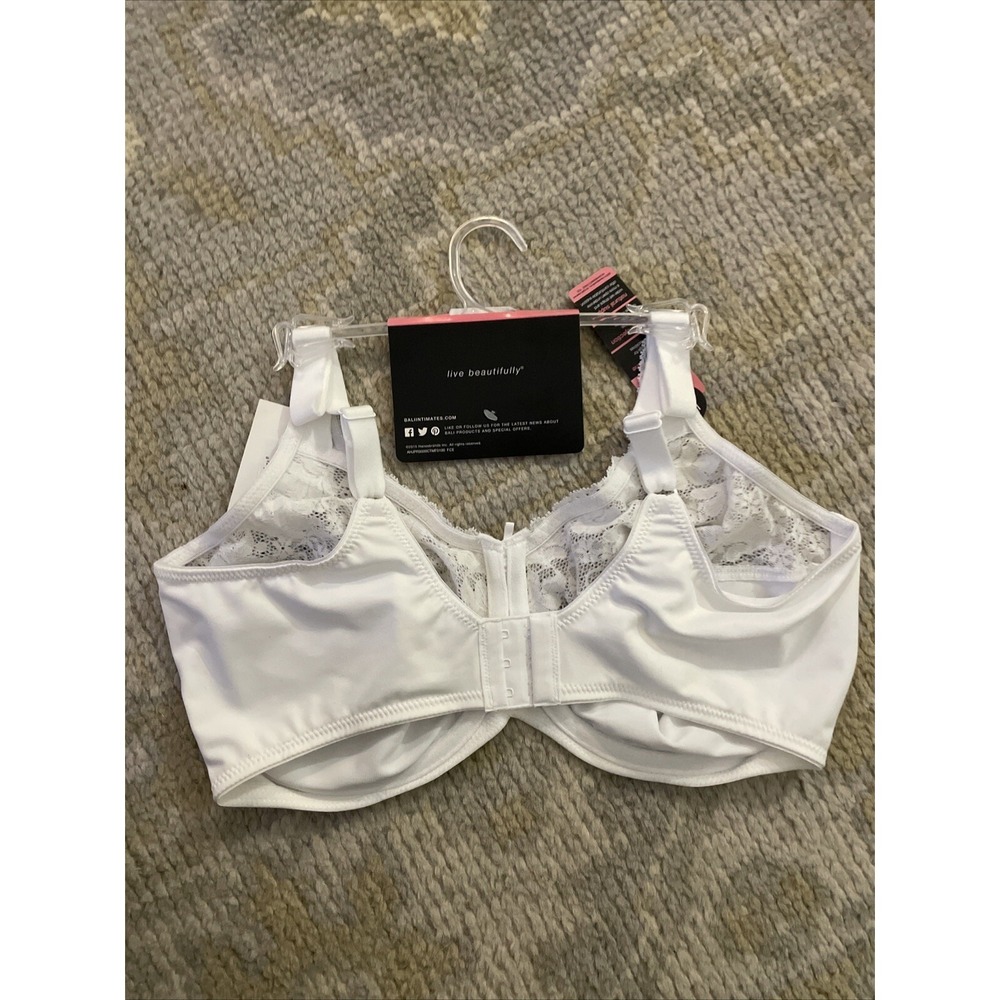 New Women White Lilyette Comfort Lace Minimizer Underwire Size Bra‎ 42DDD - Picture 8 of 12